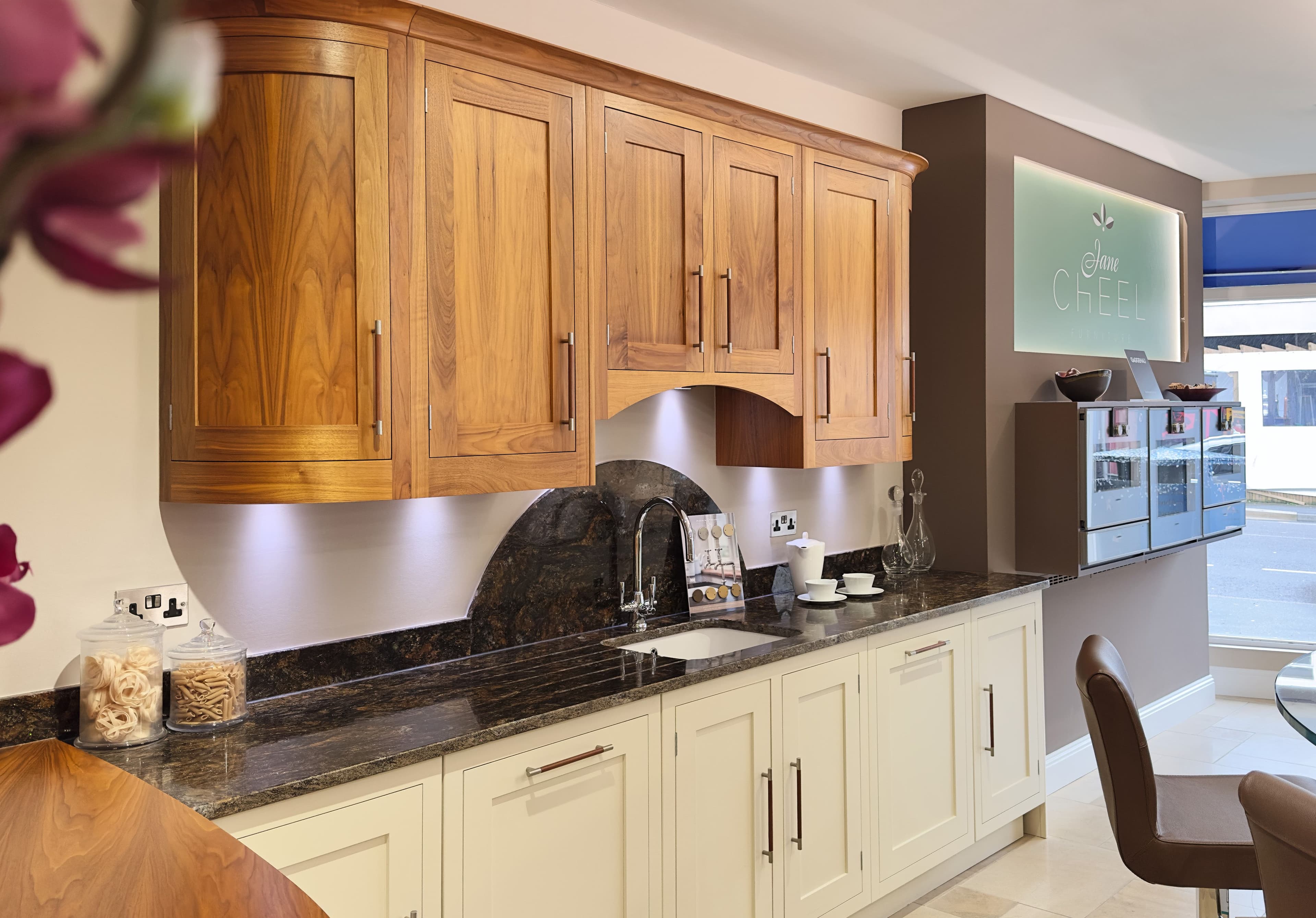 Poole Showroom Jane Cheel curved cupboards